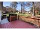 Back deck with green backyard at 3309 E Broad St, Statesville, NC 28625