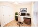 Bedroom with modern desk, chair, and decor at 3309 E Broad St, Statesville, NC 28625