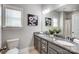 Clean bathroom with double vanity and granite countertop at 356 Nantucket Way, Rock Hill, SC 29732