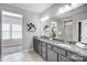 Double vanity bathroom with granite countertops at 356 Nantucket Way, Rock Hill, SC 29732