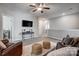 Bonus room featuring leather furniture and a large TV at 356 Nantucket Way, Rock Hill, SC 29732