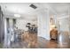 Dining area adjacent to kitchen, hardwood floors, white trim and gray accents at 356 Nantucket Way, Rock Hill, SC 29732