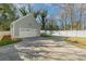 Detached two-car garage with driveway and fenced backyard at 419 Sylvania Ave, Charlotte, NC 28206