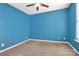 Bedroom with teal walls and ceiling fan at 711 Torrey Pines Ln, Fort Mill, SC 29715