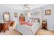 Charming bedroom with updated decor and wood furniture at 911 Wildwood Dr, Kings Mountain, NC 28086