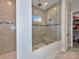 Elegant bathroom with a large walk-in shower and glass enclosure at 11307 Miller Rd # 101, Pineville, NC 28134