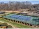 Well-maintained tennis and pickleball courts at 11307 Miller Rd # 101, Pineville, NC 28134