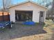 Detached garage with open door showing interior at 1432 Poston Dr, Lincolnton, NC 28092