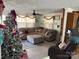 Spacious living room with sectional sofa and Christmas tree at 1432 Poston Dr, Lincolnton, NC 28092