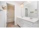 Bathroom with double vanity, shower, and tub at 1878 Sapphire Meadow Dr, Fort Mill, SC 29715