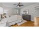 Light and airy bedroom with hardwood floors and lots of closet space at 2008 Townsend Ave, Charlotte, NC 28205