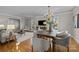 Open dining room with hardwood floors and chandelier at 2008 Townsend Ave, Charlotte, NC 28205