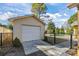 Detached single car garage with a white door at 2008 Townsend Ave, Charlotte, NC 28205