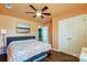 Spacious bedroom with ceiling fan, large closet and natural light at 3001 Burton Point Ct, Waxhaw, NC 28173