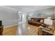 Spacious living room featuring hardwood floors and a view of the kitchen at 3524 Lancaster Hwy, Monroe, NC 28112