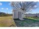 Gray storage shed with ramp access and window at 3524 Lancaster Hwy, Monroe, NC 28112