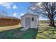 Gray storage shed with ramp access and window at 3524 Lancaster Hwy, Monroe, NC 28112