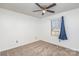 Bedroom with ceiling fan and window with curtains at 410 E Louisiana Ave # 2, Bessemer City, NC 28016