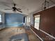 Living room with new flooring and two-toned walls at 4766 Dolph Monroe Rd, Maiden, NC 28650