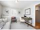 Bright office space with neutral walls, a modern desk, stylish decor, and comfortable seating creates a welcoming work environment at 7037 Wrentree Dr, Charlotte, NC 28210