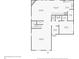 Layout of the home's first floor with the living room, kitchen, bedroom, and bathroom clearly laid out at 1003 Blue Range Rd, Indian Trail, NC 28079