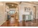 Inviting foyer with hardwood floors, arched entryway, and decorative accents at 17611 Austins Creek Dr, Charlotte, NC 28278