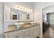 Double vanity bathroom with granite countertops at 1870 Lillywood Ln, Fort Mill, SC 29707