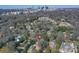 Home's location, highlighted in red, shown in relation to Charlotte skyline at 2300 Hopedale Ave, Charlotte, NC 28207