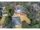 Aerial view showing home, detached garage, and large backyard at 2300 Hopedale Ave, Charlotte, NC 28207