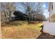 Landscaped backyard with retaining wall at 5927 Pisgah Way, Charlotte, NC 28217
