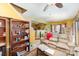 Open living room with partial kitchen view and ceiling fan at 5927 Pisgah Way, Charlotte, NC 28217