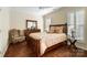 Comfortable bedroom with wood floors and a ceiling fan at 7252 Shenandoah Dr, Fort Mill, SC 29707