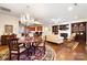 Elegant dining room features a chandelier and hardwood floors at 7252 Shenandoah Dr, Fort Mill, SC 29707