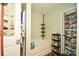 Bathroom with a shower/tub combo, storage, and updated vanity at 11677 Striker Ln, Midland, NC 28107