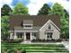 Craftsman style home with gray siding, brown roof, and landscaping at 1502 Baileys Run, Gastonia, NC 28056