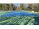 Well-maintained tennis court with benches at 2306 Cota Ct, Charlotte, NC 28262
