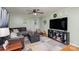 Spacious living room with sectional sofa and large TV at 605 Impala Dr, Albemarle, NC 28001