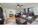 Spacious living room with sectional sofa and large TV at 605 Impala Dr, Albemarle, NC 28001