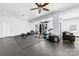 Home gym with various equipment and flooring at 1009 Murandy Ln, Matthews, NC 28104