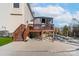 Elevated deck overlooks a beautiful inground pool with gazebo at 1009 Murandy Ln, Matthews, NC 28104
