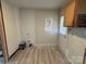Unfinished kitchen with new flooring and partial walls at 110 Courtland St, Chester, SC 29706