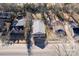 Aerial view of the house and neighboring properties at 138 Pinckney St, Chester, SC 29706
