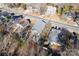 Aerial view of a house and surrounding neighborhood at 138 Pinckney St, Chester, SC 29706