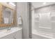 Clean bathroom with a shower and tub, and a vanity at 138 Pinckney St, Chester, SC 29706