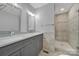 Modern bathroom with double vanity and walk-in shower at 206 Hunter St, York, SC 29745