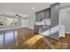 Modern kitchen featuring gray cabinets and stainless steel appliances at 206 Hunter St, York, SC 29745