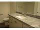 Bathroom with granite vanity and shower at 3720 Turner Rd, Clover, SC 29710