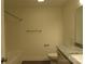 Bathroom with tub, toilet and granite vanity at 3720 Turner Rd, Clover, SC 29710