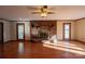 Spacious living room with brick fireplace and hardwood floors at 1544 Daybreak Ridge Rd, Kannapolis, NC 28081