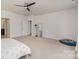 Large bedroom with carpet and ceiling fan at 159 Charles Farm Dr, Cleveland, NC 27013